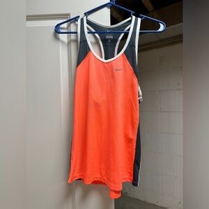 Nike orange and gray razorback tank top Dri fit for tennis Pickleball golf